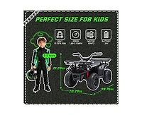 Yobtop 24V Dual Motor Off-Road Ride-On Atv, Ages 3-5