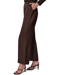 Donna Karan New York Petite High-Rise Wide-Leg Satin Pants