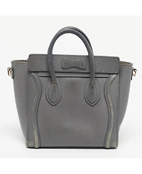 Pre-Owned Celine Women's Nano Luggage Grained Leather Tote
