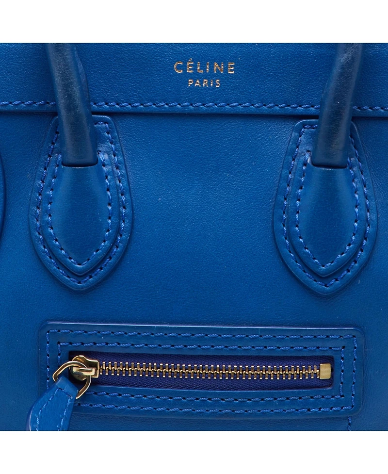 Pre-Owned Celine Women's Leather Nano Luggage Tote Bag