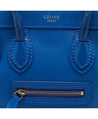 Pre-Owned Celine Women's Leather Nano Luggage Tote Bag