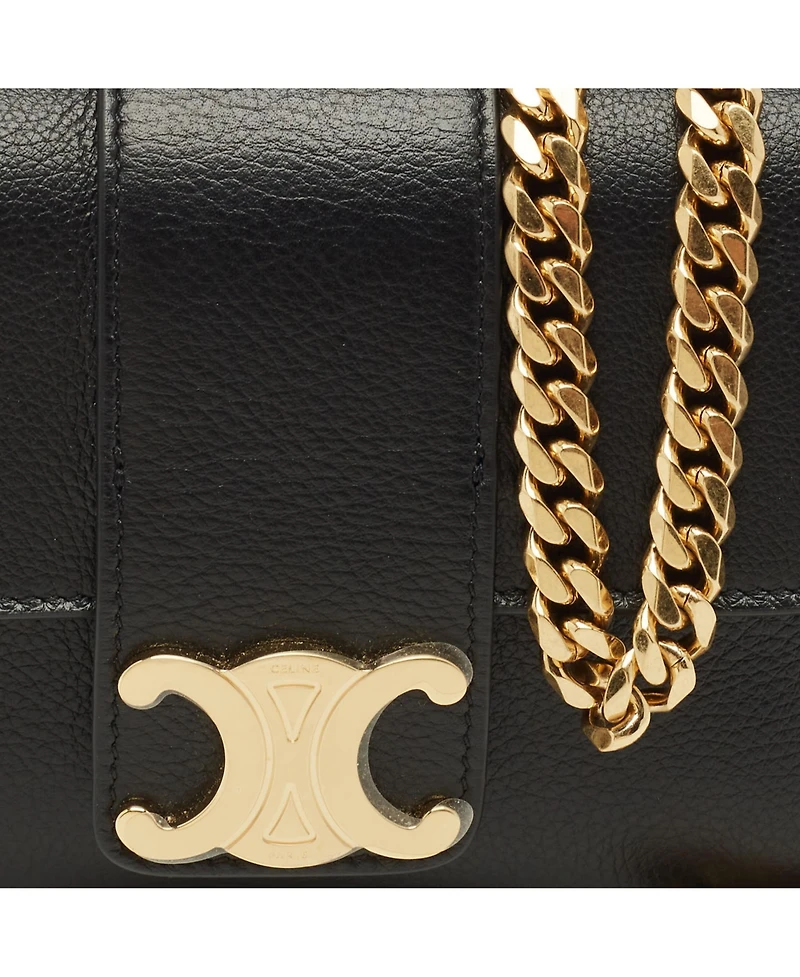 Pre-Owned Celine women's Mini Victoire Grained Leather Shoulder Bag