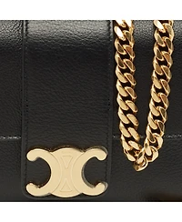 Pre-Owned Celine women's Mini Victoire Grained Leather Shoulder Bag