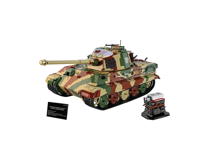 Cobi Historical Collection Wwii Tiger Ii Konigstiger Tank 11,170-Piece Building Set, Ages 14+