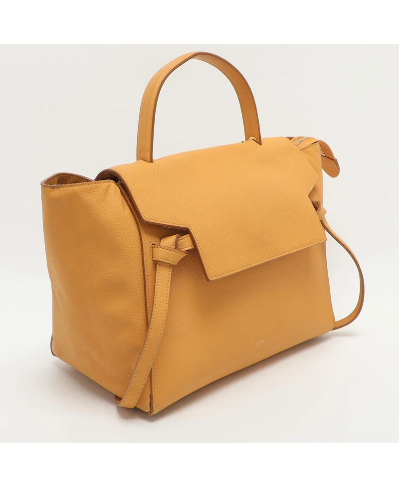 Pre-Owned Celine Women's Belt Bag Leather Top Handle Satchel
