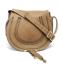 Pre-Owned Chloe Women's Marcie Grained Leather Saddle Crossbody Bag