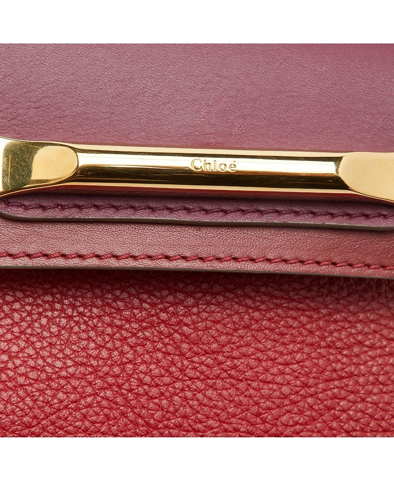 Pre-Owned Chloe Women's Clare Mini Two-Tone Leather Crossbody Bag
