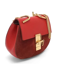 Pre-Owned Chloe Women's Drew Small Suede and Leather Shoulder Bag