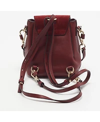 Pre-Owned Chloe Women's Faye Mini Leather and Suede Backpack