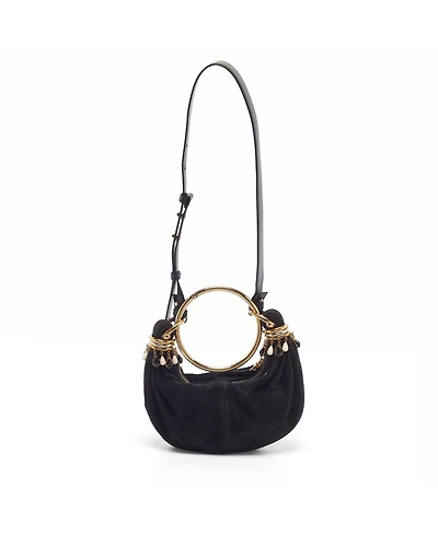 Pre-Owned Chloe Women's Bracelet Mini Suede Hobo Bag