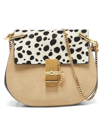 Pre-Owned Chloe women's Drew Medium Pebbled Leather Shoulder Bag
