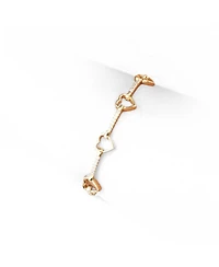 The Lovery Open Heart Cz Bar Bracelet 14K Gold Filled Over Brass