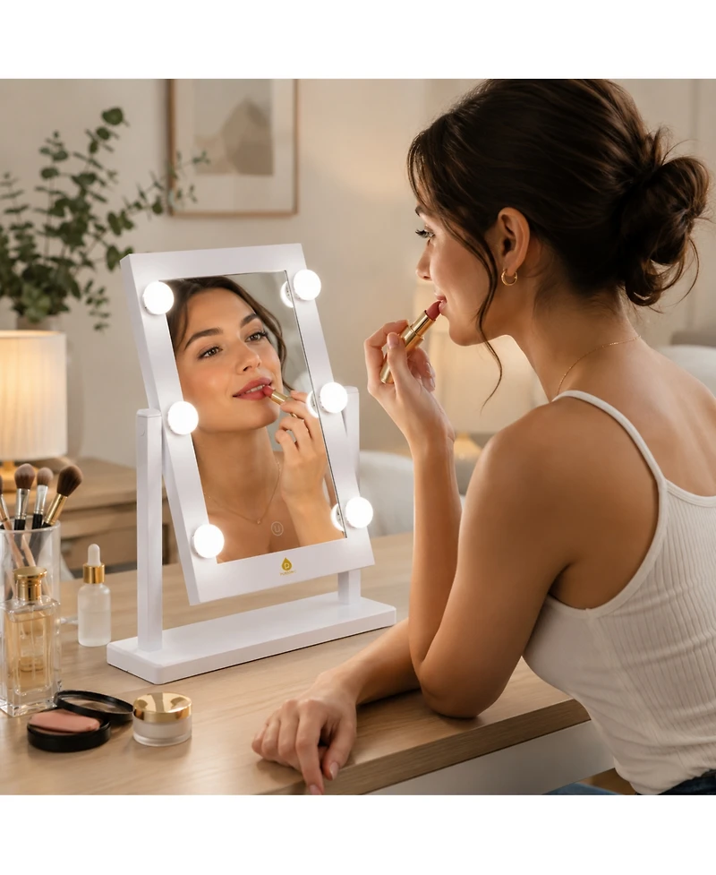 Pursonic 14" Led Hollywood Glam Mirror – Refined Brilliance Pro Lighted Makeup Mirror