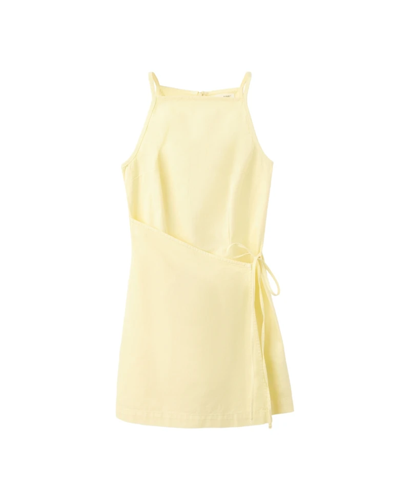Mango Women's Straps and Bow Detail Mini Cotton Dress