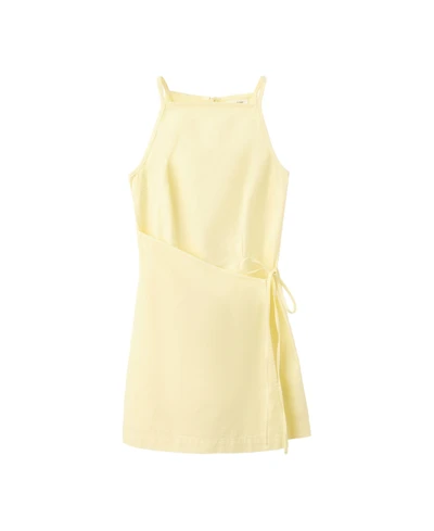 Mango Women's Straps and Bow Detail Mini Cotton Dress