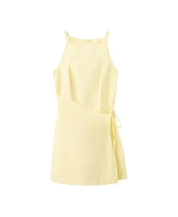 Mango Women's Straps and Bow Detail Mini Cotton Dress