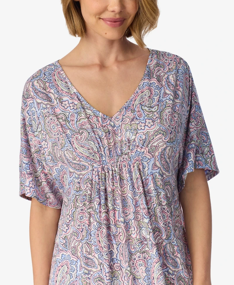 Ellen Tracy Women's V-Neck Pockets Nightgown