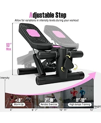 Glintex Mini Stepper with 2 Resistance Bands, Holds 220 lbs