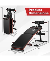 Glintex Folding Sit Up Bench with 4 Positions, Holds 330 lbs.