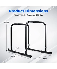 Glintex Dip Bar Station, 4 Height and 5 Width Settings, Holds 330 lbs