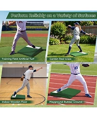 Glintex Pitching Mound, Portable 27 x 27 in Turf Pad, Holds 265 lbs.