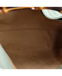 Pre-Owned Gucci Medium Diana Nm Bamboo Shoulder Bag Leather
