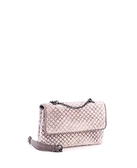 Pre-Owned Bottega Veneta Baby Olimpia Crossbody Bag Intrecciato Velvet