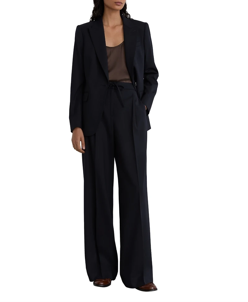 Reiss Women's Solene Wool-Blend Drawstring Wide-Leg Suit Trousers