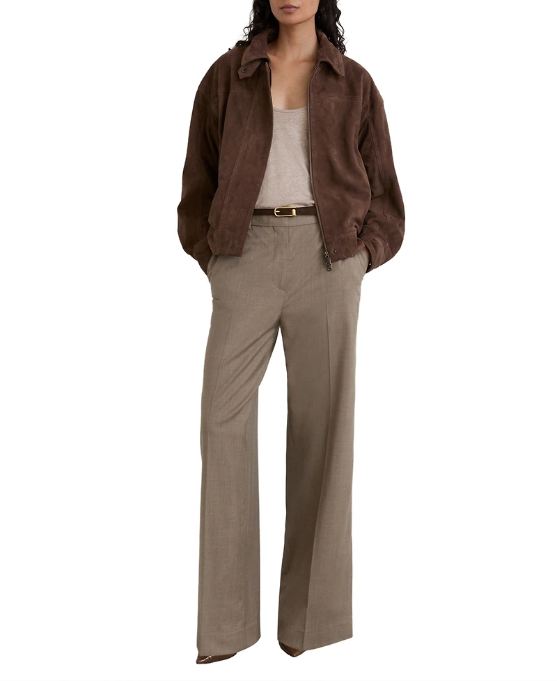 Reiss Women's Adie Wool-Blend Wide-Leg Trousers