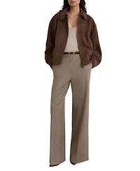 Reiss Women's Adie Wool-Blend Wide-Leg Trousers