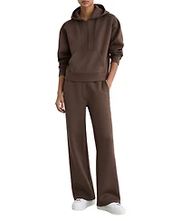 Reiss Women's Lockie Premium Interlock Half-Zip Hoodie