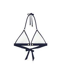 Reiss Women's Saskia Contrast Halterneck Triangle Bikini Top