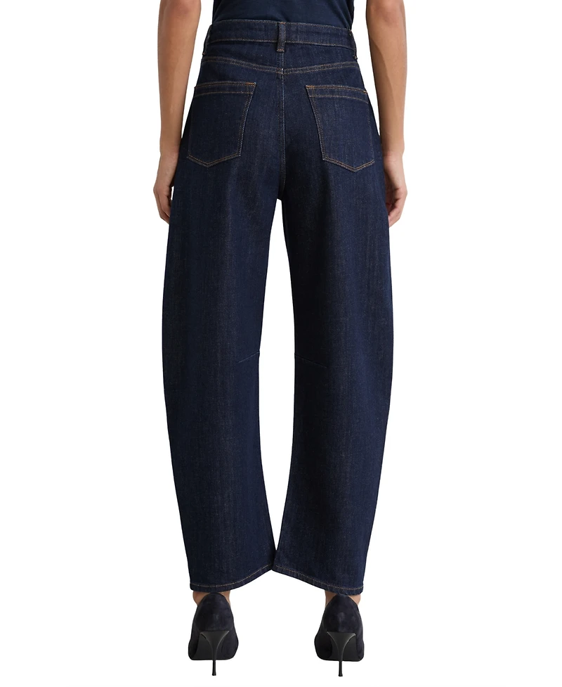 Reiss Women's Levitt Barrel-Leg Jeans