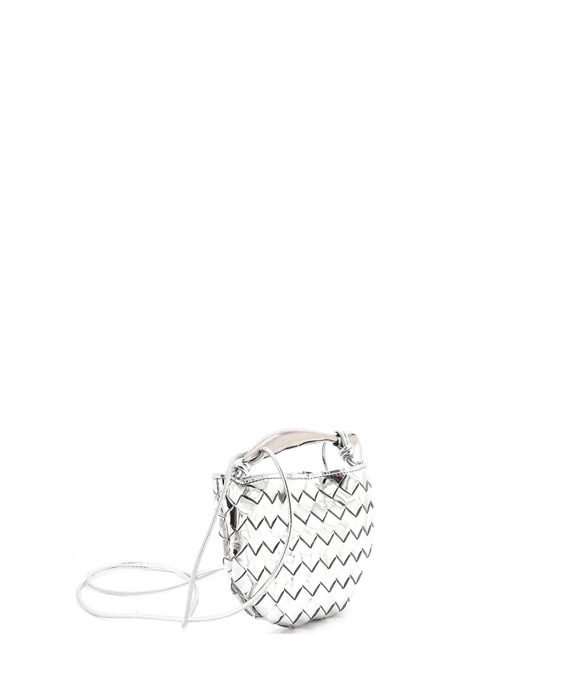 Pre-Owned Bottega Veneta Mini Sardine Top Handle Bag Metallic Leather