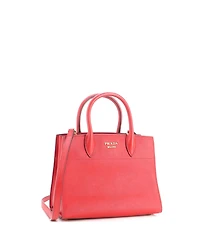 Pre-Owned Prada Small Bibliotheque Tote Saffiano with City Calf
