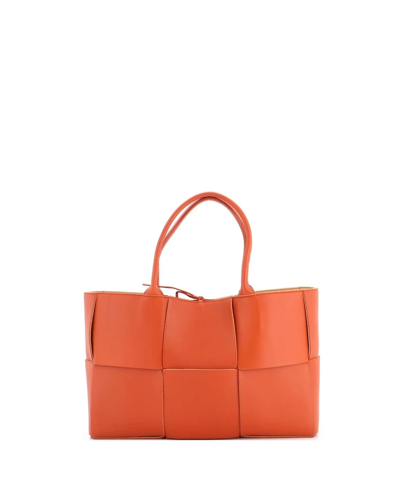 Pre-Owned Bottega Veneta Medium Arco Tote Maxi Intrecciato Leather