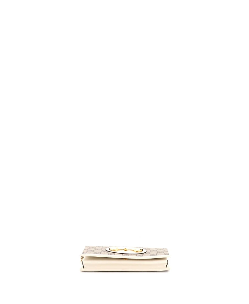 Pre-Owned Gucci Horsebit 1955 Chain Wallet Gg Coated Canvas