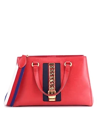 Pre-Owned Gucci Large Sylvie Top Handle Tote Leather