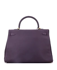Pre-Owned Hermes Kelly 35 Handbag Purple Togo with Gold Hardware