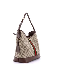 Pre-Owned Gucci Large Ophidia Hobo Bag Gg Coated Canvas