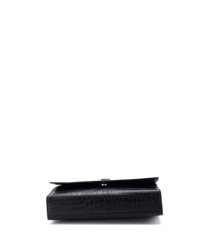 Pre-Owned Saint Laurent Large Classic Monogram Crossbody Bag Embossed Leather