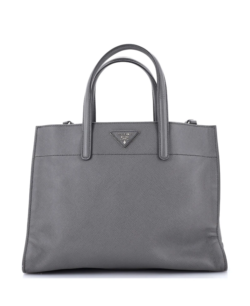 Pre-Owned Prada Soft Triple Pocket Convertible Tote Saffiano Leather