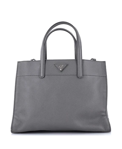 Pre-Owned Prada Soft Triple Pocket Convertible Tote Saffiano Leather