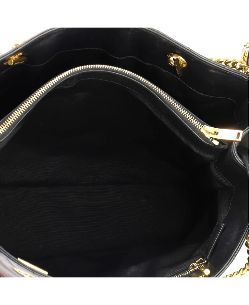 Pre-Owned Saint Laurent Large Classic Monogram Shopper Matelasse Chevron Leather