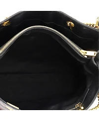 Pre-Owned Saint Laurent Large Classic Monogram Shopper Matelasse Chevron Leather