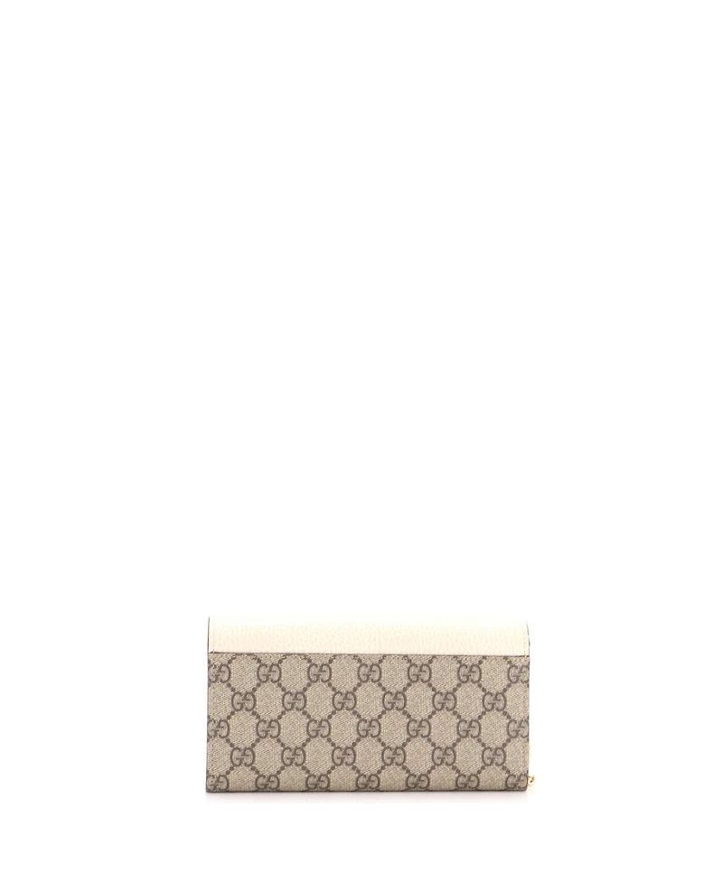 Pre-Owned Gucci Gg Marmont Continental Chain Wallet Gg Coated Canvas and Leather
