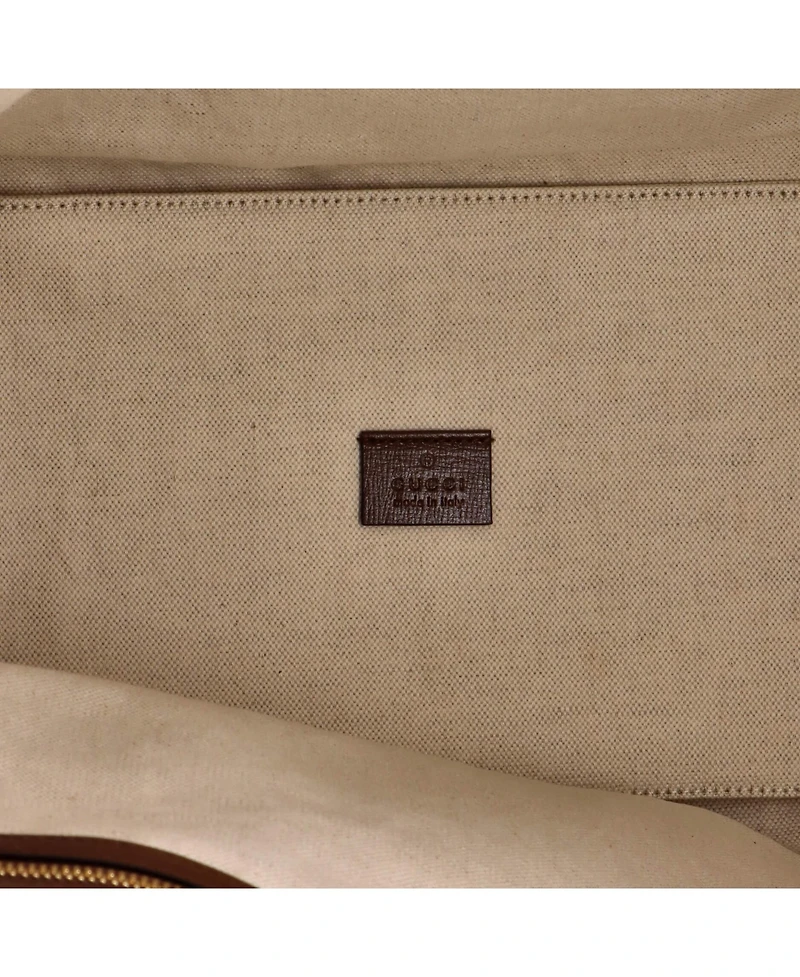 Pre-Owned Gucci Large Fake/Not Convertible Open Tote Printed Gg Coated Canvas