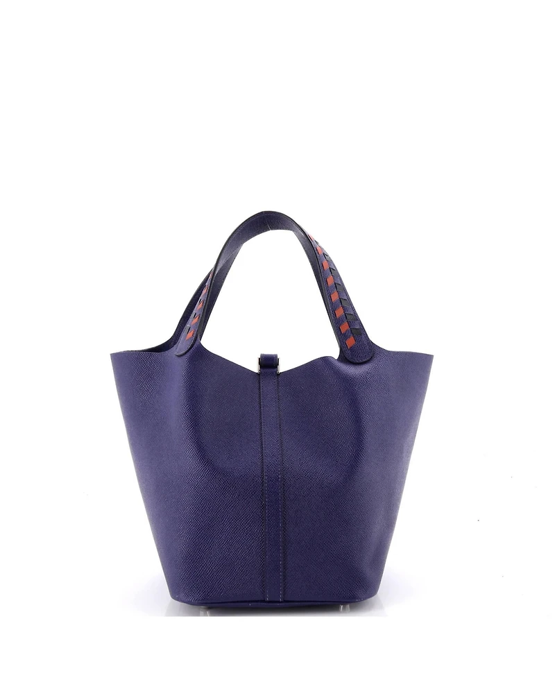 Pre-Owned Hermes Mm Picotin Lock Bag Tressage Epsom
