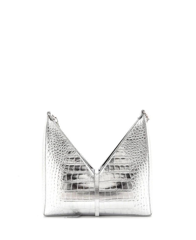 Pre-Owned Givenchy Small Cut Out Shoulder Bag Embossed Leather