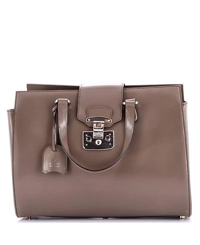 Pre-Owned Gucci Medium Lady Lock Tote Leather